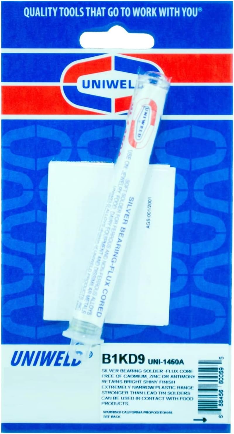 Silver Bearing Solder Uniweld 1/6 X 10ft Low Working Temp 430f Uni