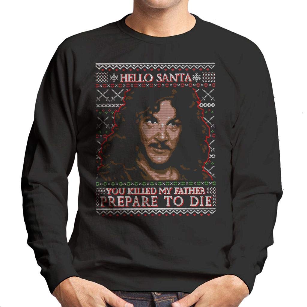 Princess Bride Inigo Montoya Christmas Santa Prepare to Die Men's Sweatshirt Black