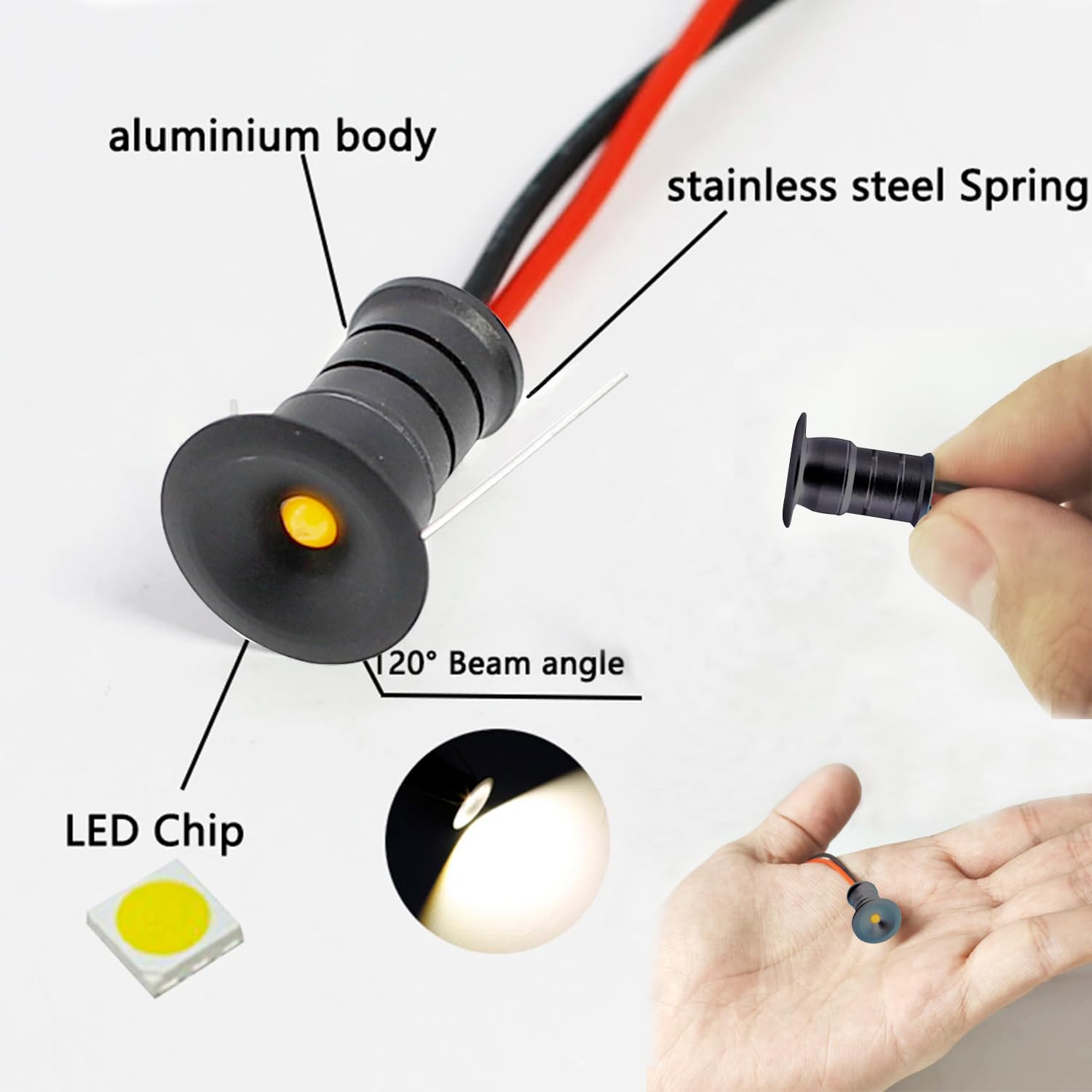 kpslucerna Foco LED pequeño, 6 piezas, 12 V, 2 W, foco empotrable LED, luz de techo para cocina kpslucerna Foco LED pequeño, 6 piezas, 12 V, 2 W, foco empotrable LED, luz de techo para cocina
