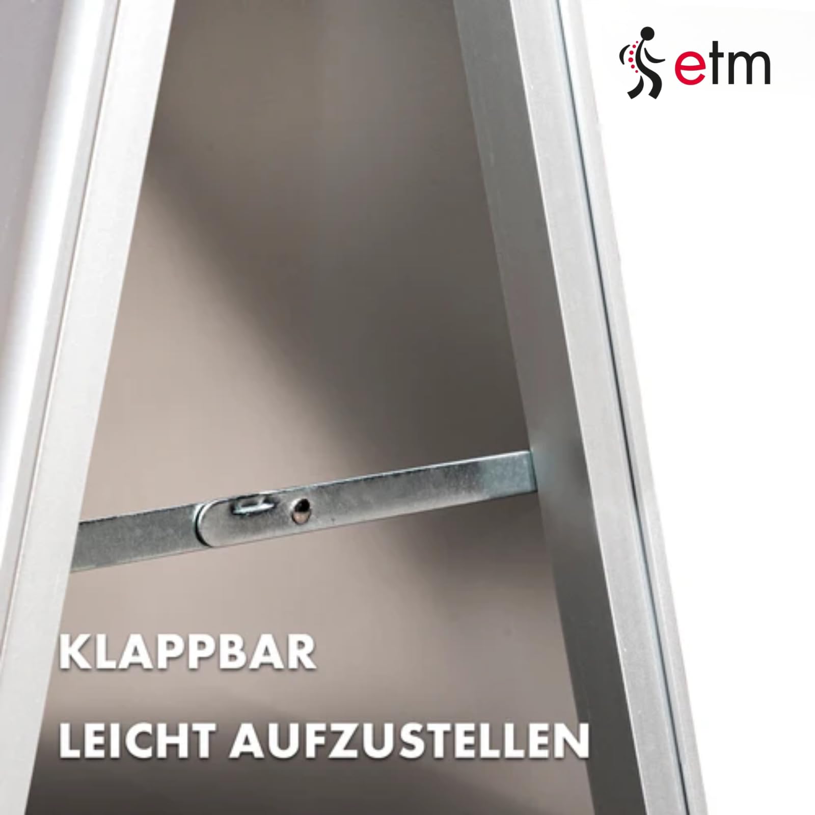 ETM Tope para clientes DIN A1 – Gran venta para 2 carteles con marco de aluminio de 25 mm – Incluye lámina protectora – Soporte para carteles resistente a la intemperie – Expositor para aceras