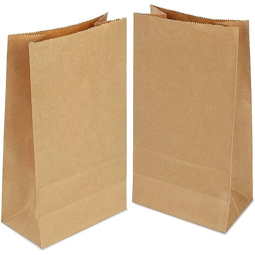 Eco Friendly Paper Bags - Square Flat Bottom 5 Inch