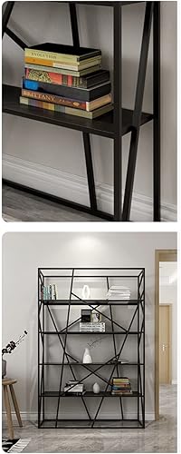 Miniatura 3 de Estantería pequeña de esquina de hierro forjado multicapa para sala de estar estantería de piso para oficina estante de almacenamiento simple contra