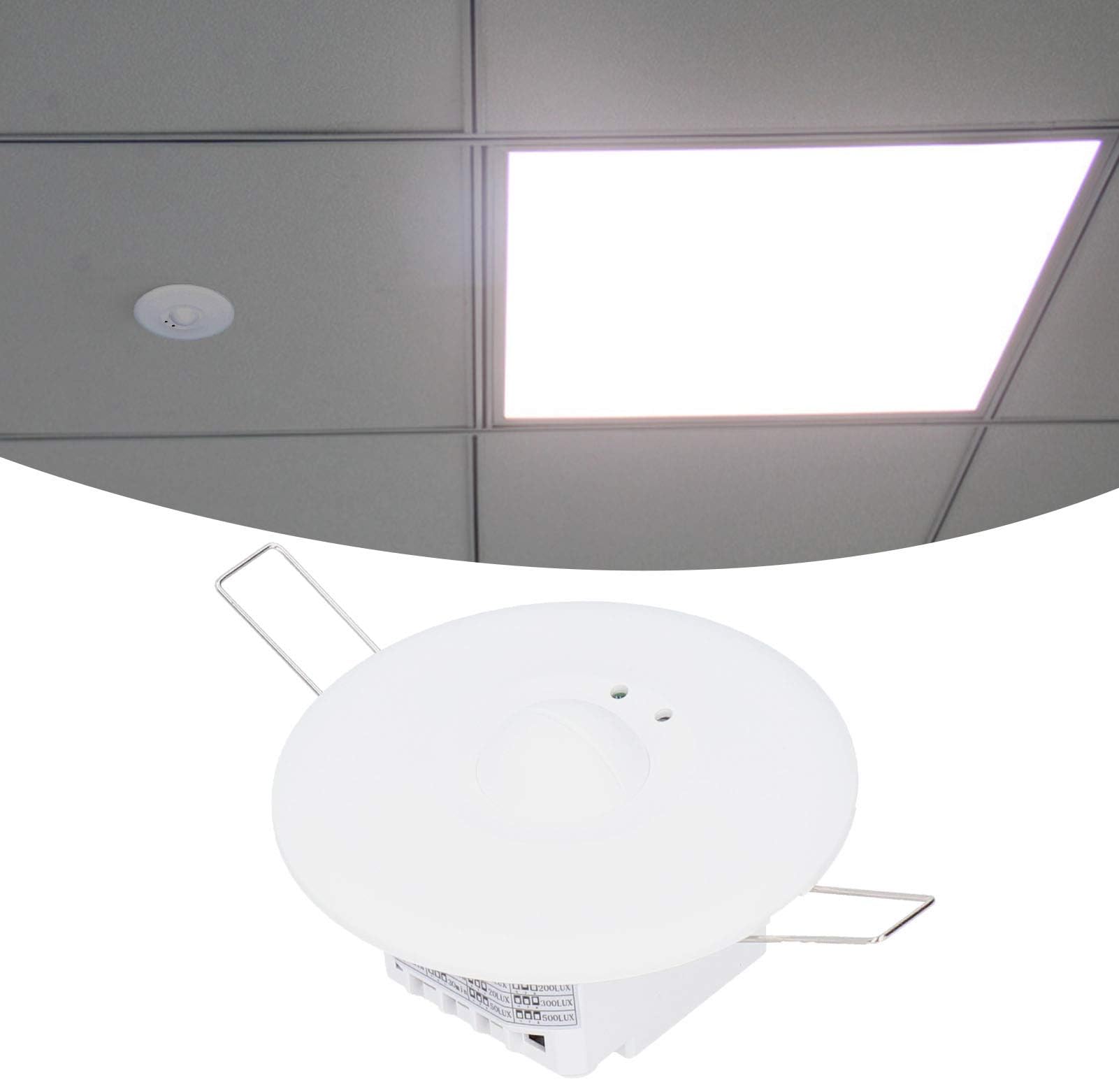 Ceiling Mount Occupancy Sensor, 110‑240V Microwave Motion Detector Light Switch Ceiling Recessed Adjustable Induction Switch