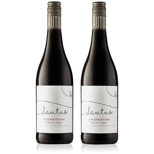 Lautus Non-Alcoholic Dealcoholized Savvy Red Wine - Premium Alcohol-Removed Red Wine, Full Flavor, Dealcoholised, From South Africa, Perfect for Any Occasion | 2-PACK