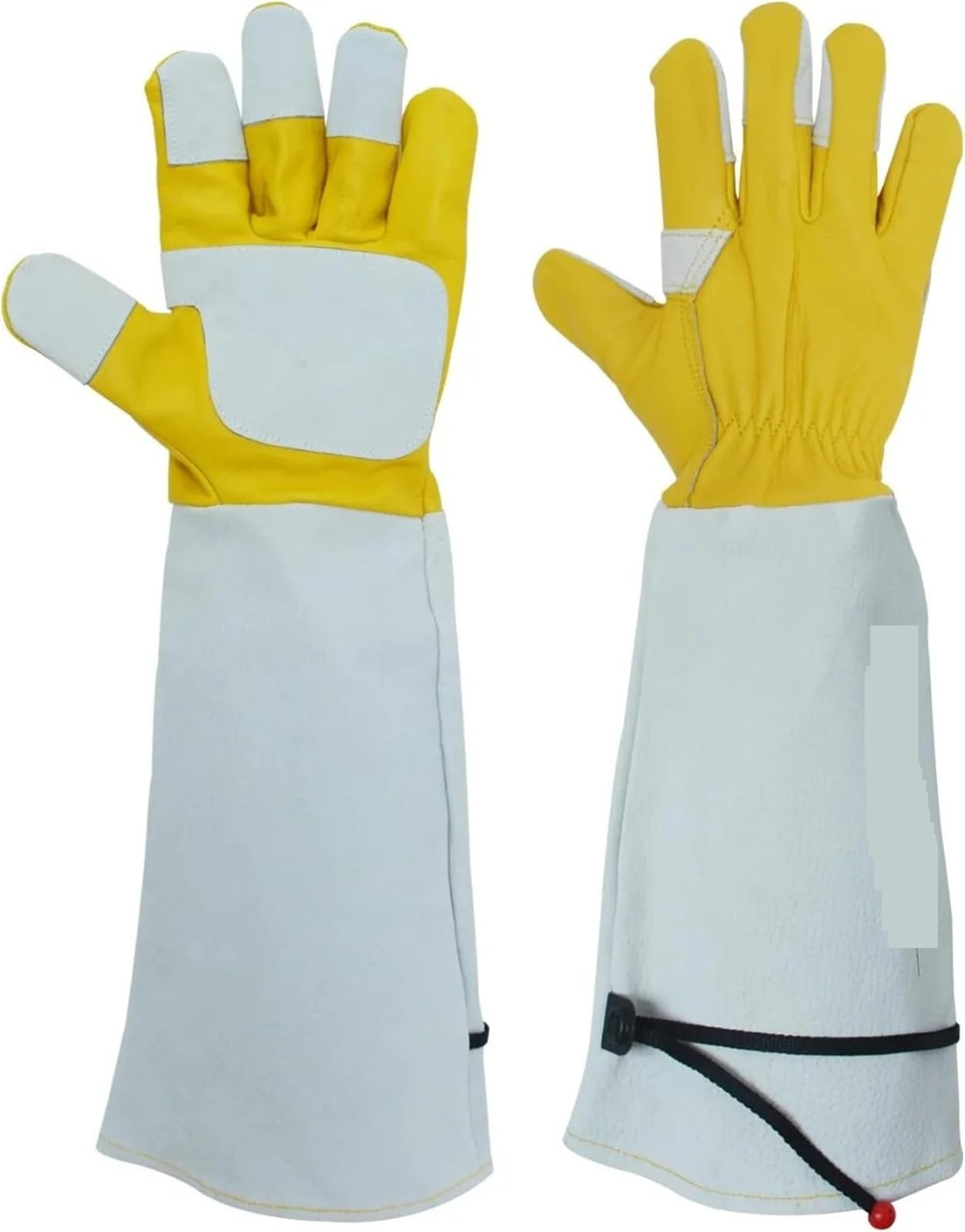 Gartenhandschuhe Damen Lange Gartenhandschuhe, dornensicher for den Rosen- und Kaktusschnitt, strapazierfähiges Leder for Damen Herren, mittelgroßer Touchscreen