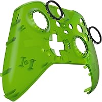 Vista 7 de eXtremeRate Cubierta frontal de repuesto verde transparente para Xbox One Elite Controller Series 2 (modelo 1797), carcasa frontal personalizada