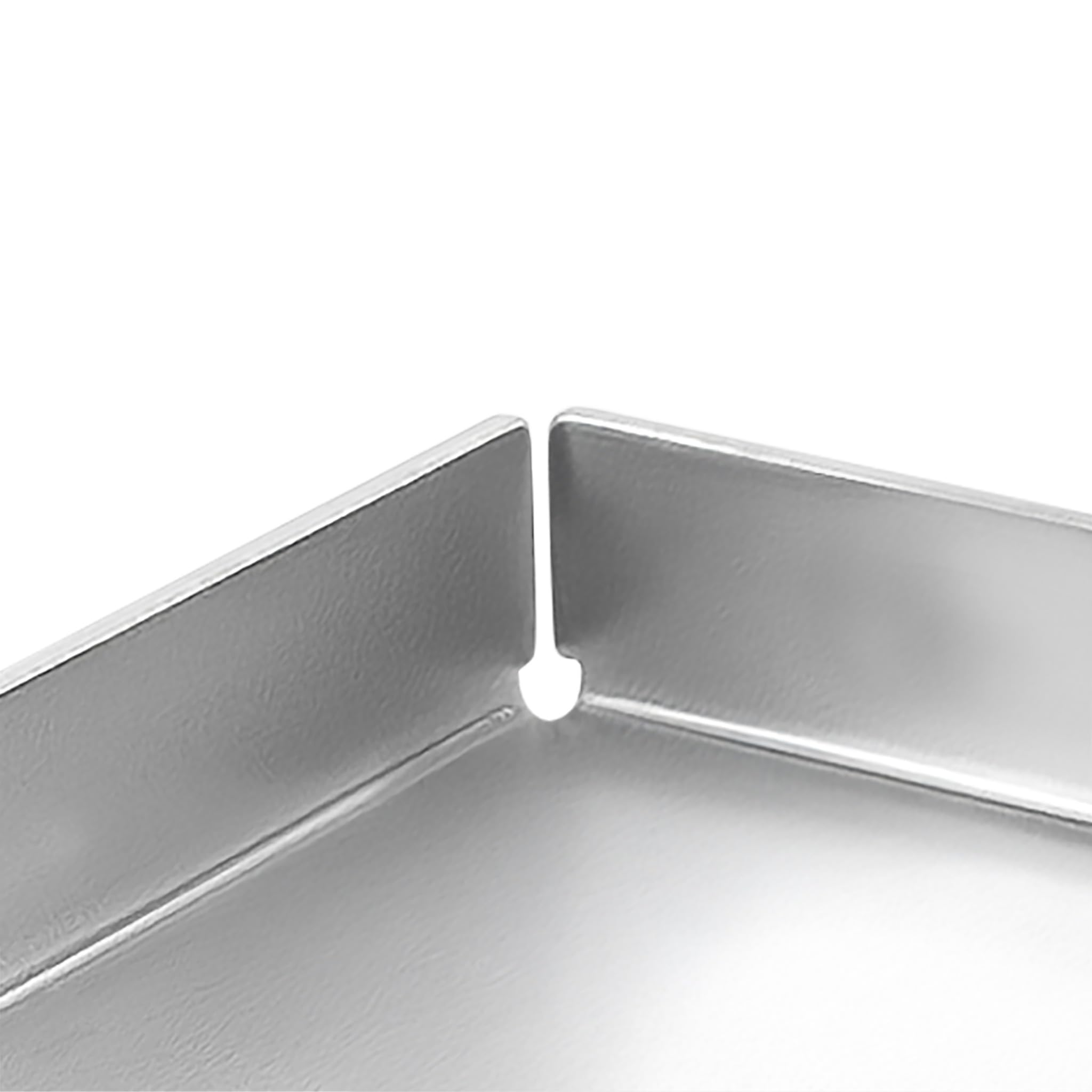 FENNEK Plancha 40 x 30 cm Teppanyaki płyta grillowa z przednią krawędzią i dużym otworem spustowym | 4,0 mm stal nierdzewna | Do burgerów, warzyw, ryb i innych | Zmywalna w zmywarce | Podwinięte