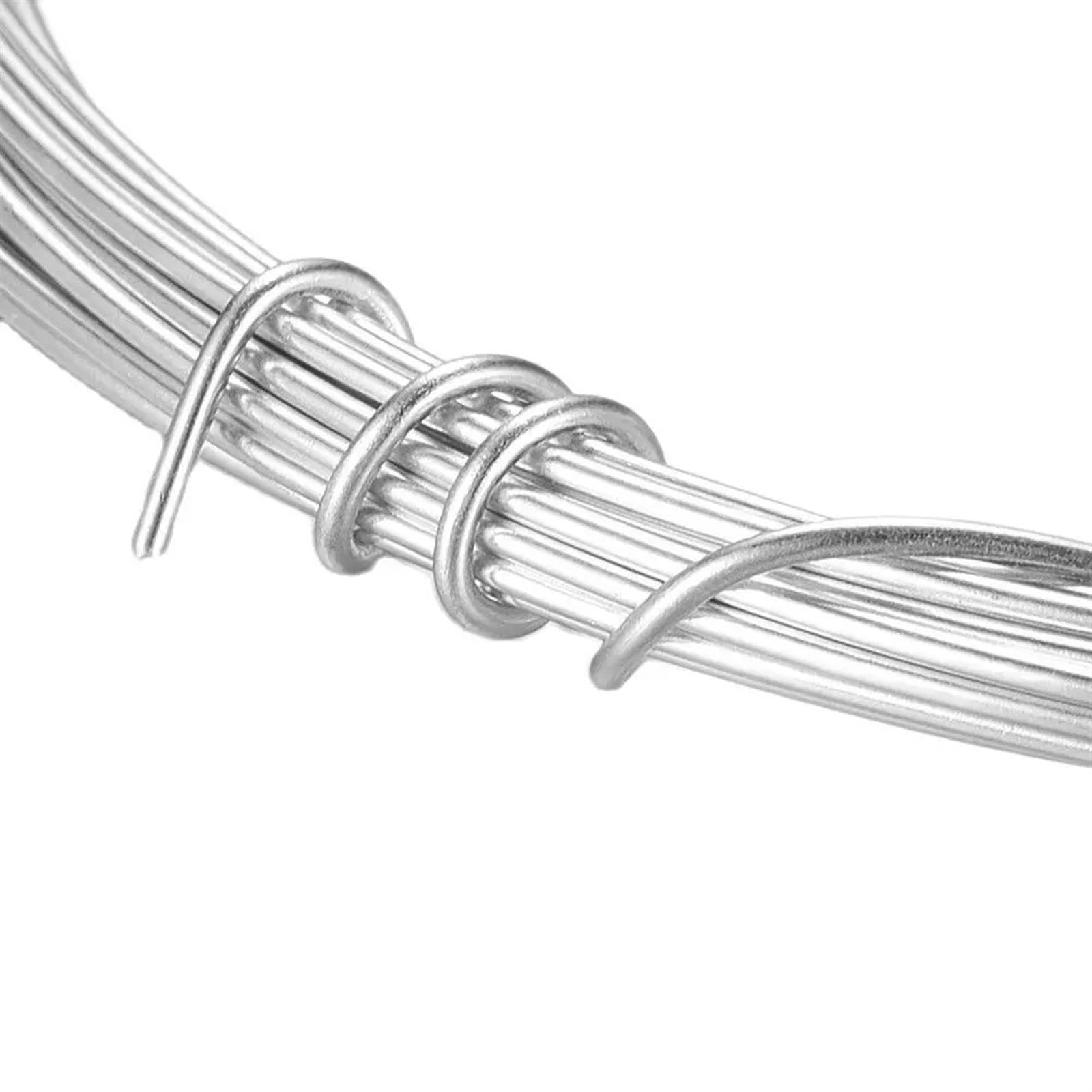 10 m silberner Aluminiumdraht, biegsamer Metall-Basteldraht for die Herstellung von Perlenschmuck