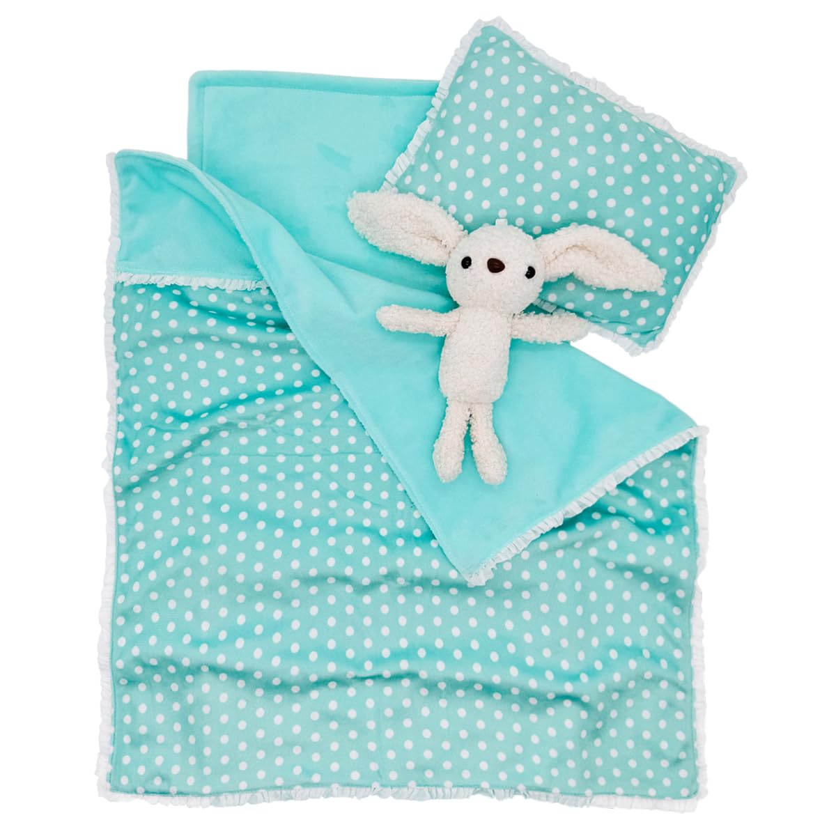 Ferberbears Baby Doll Accessories Bedding Set, Green - dollhouse accessories | Mubboo