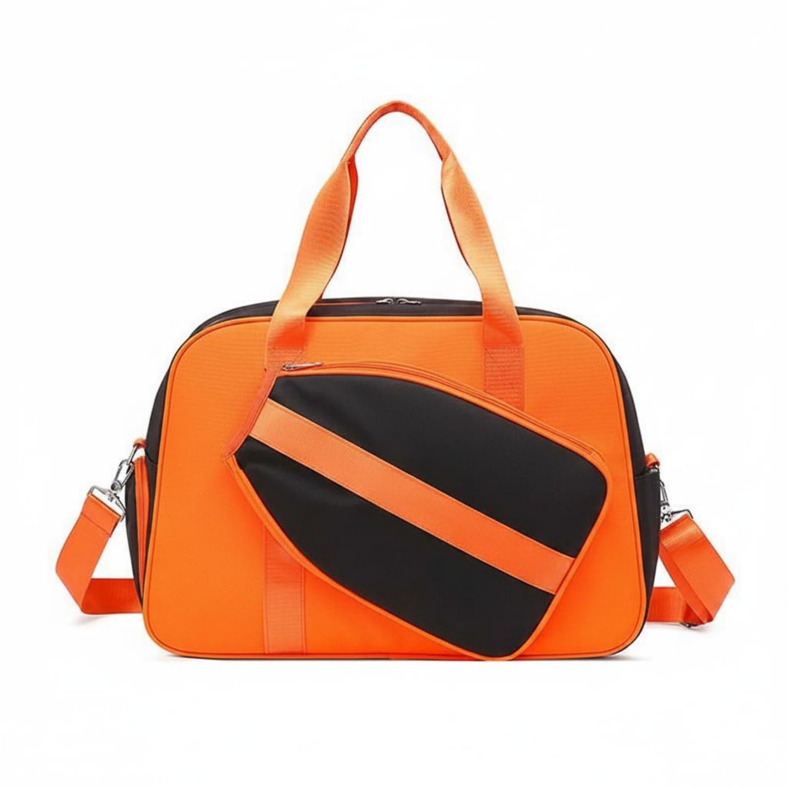 Borsa a Tracolla Borsa Racket Borsa Sportiva Borsa Duffel per Attrezzatura con Forma Rettangolare E Angoli Arrotondati in Tessuto Spalmato, Arancione, Arancione, 46 20 33