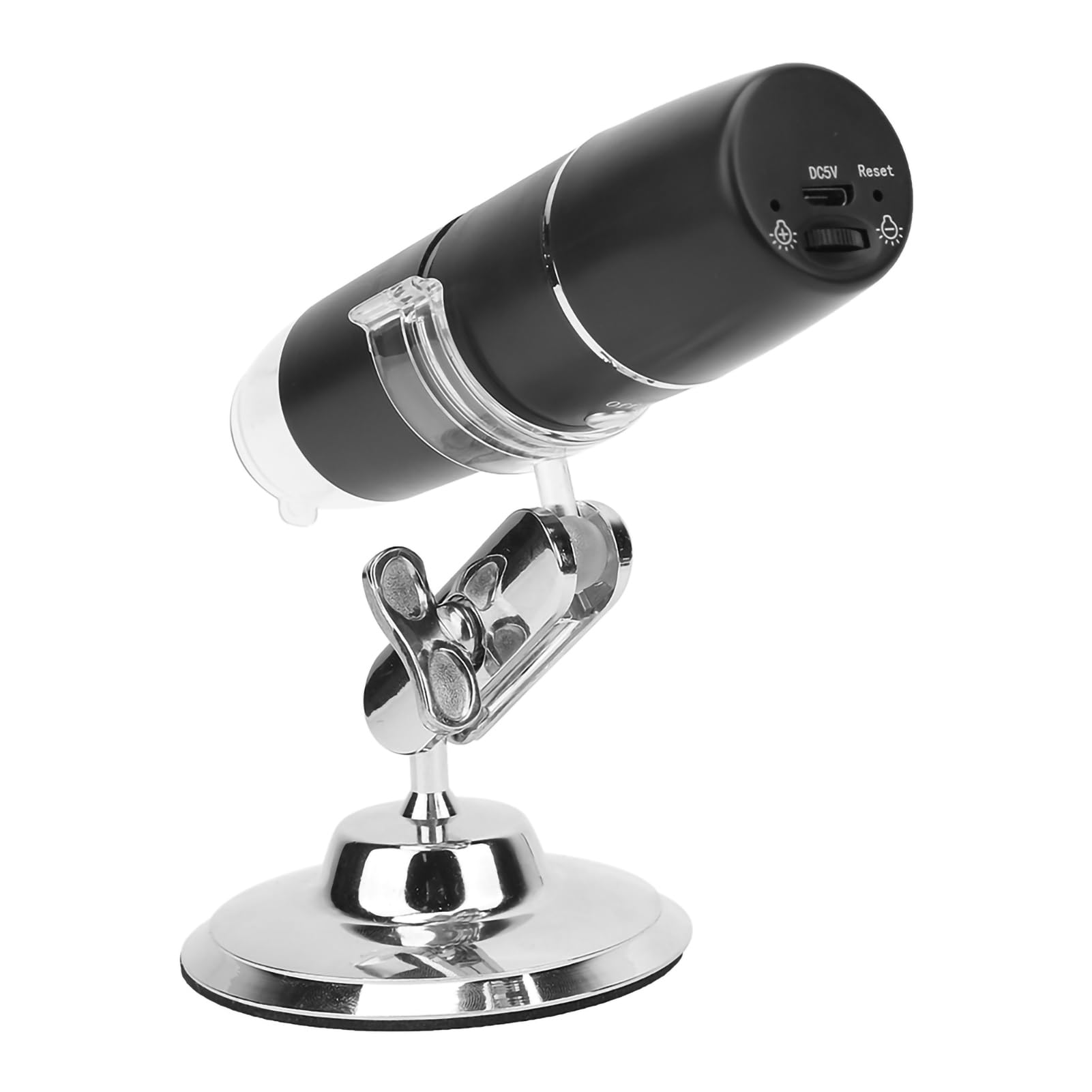 ViaGasaFamido Cámara Microscópica Digital WiFi Compacta, Aleación de Aluminio, Aumento 1000X de Alta Resolución para Teléfonos Inteligentes y Uso Industrial