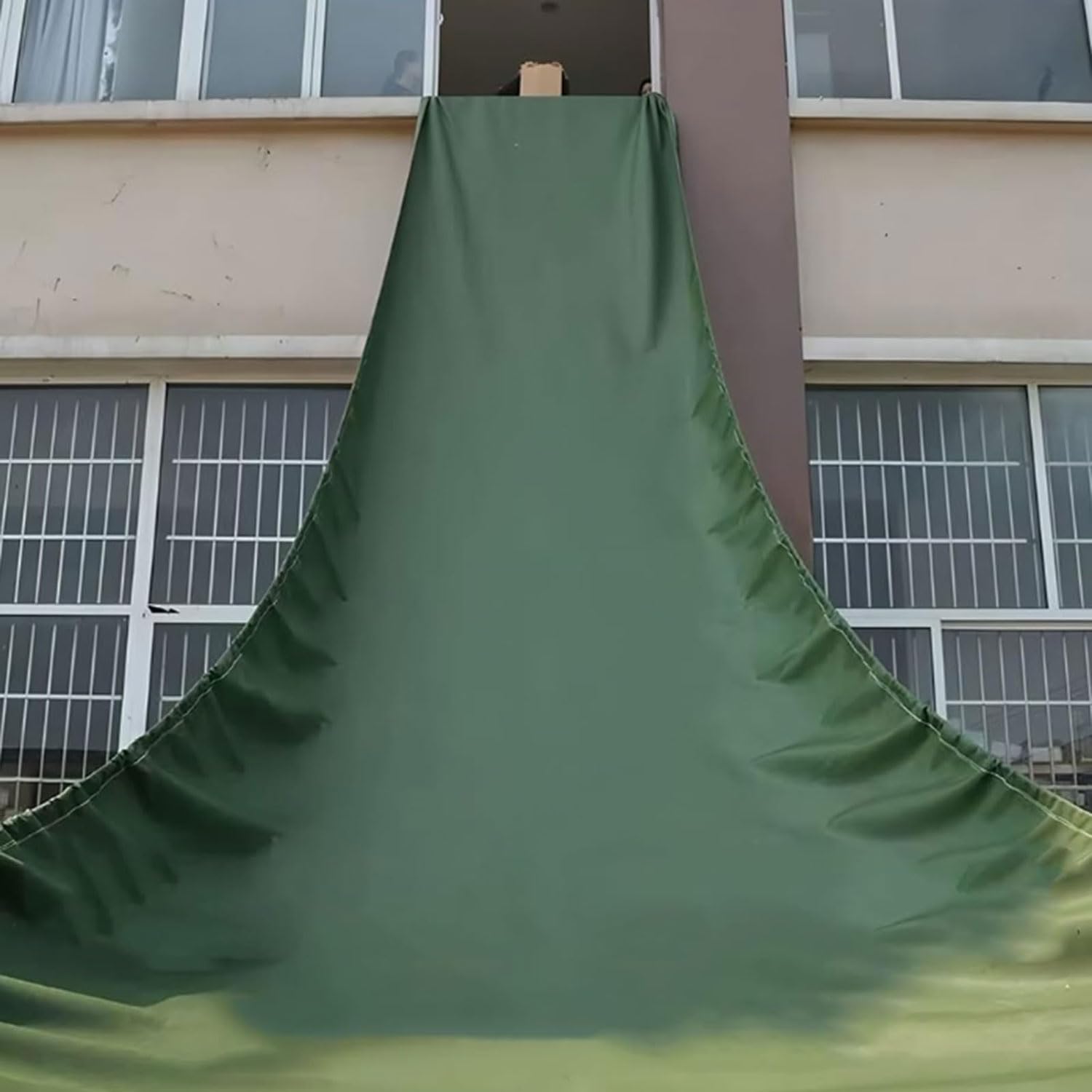 LWJSOCP Heavy Duty Tarpaulin Canvas Chute for Cargo Handling Slides - High-Altitude Unloading Cargo Conveyor for Warehouses Loading and Unloading Goods, 2X15m
