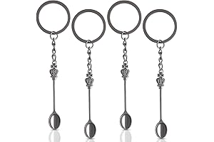 Mxxipp Cute Mini Crown Spoon Keychains Necklace Pendants
