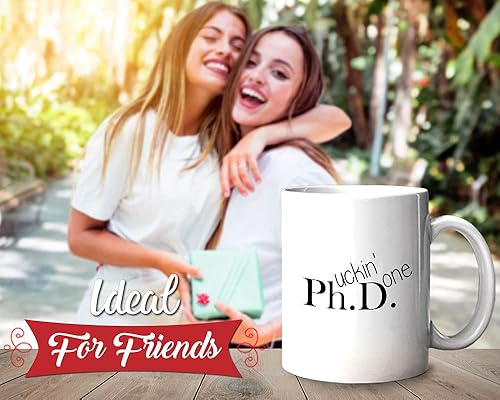 Miniatura 2 de Taza de café de graduación  Phuckin Done  Acabado Master Degree College Study Phd Graduate Student Science Engineering Civil 11oz Blanco