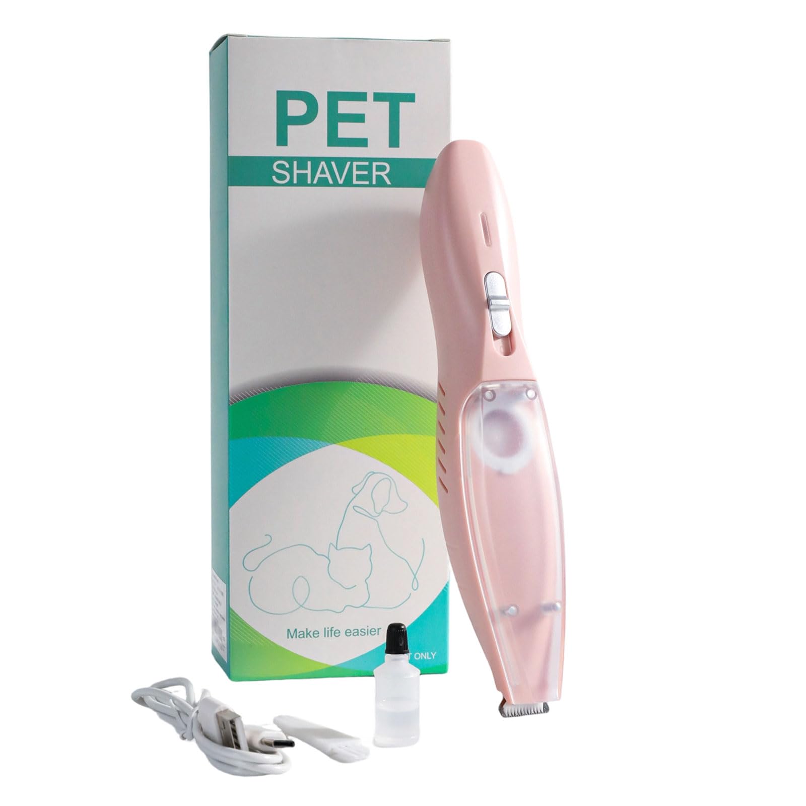 Rifinitore per toelettatura antirumore per cani con, B