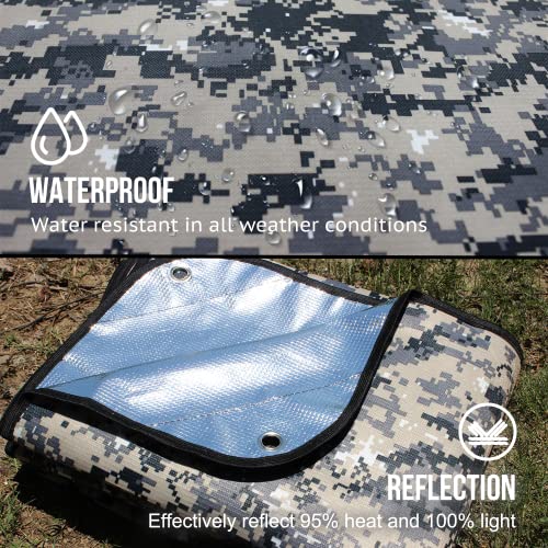 Image of LYN Heavy Duty Emergency Blanket Survival Gear Waterproof Insulated Blanket Emergency Tarp for Camping, Hiking, Bushcraft