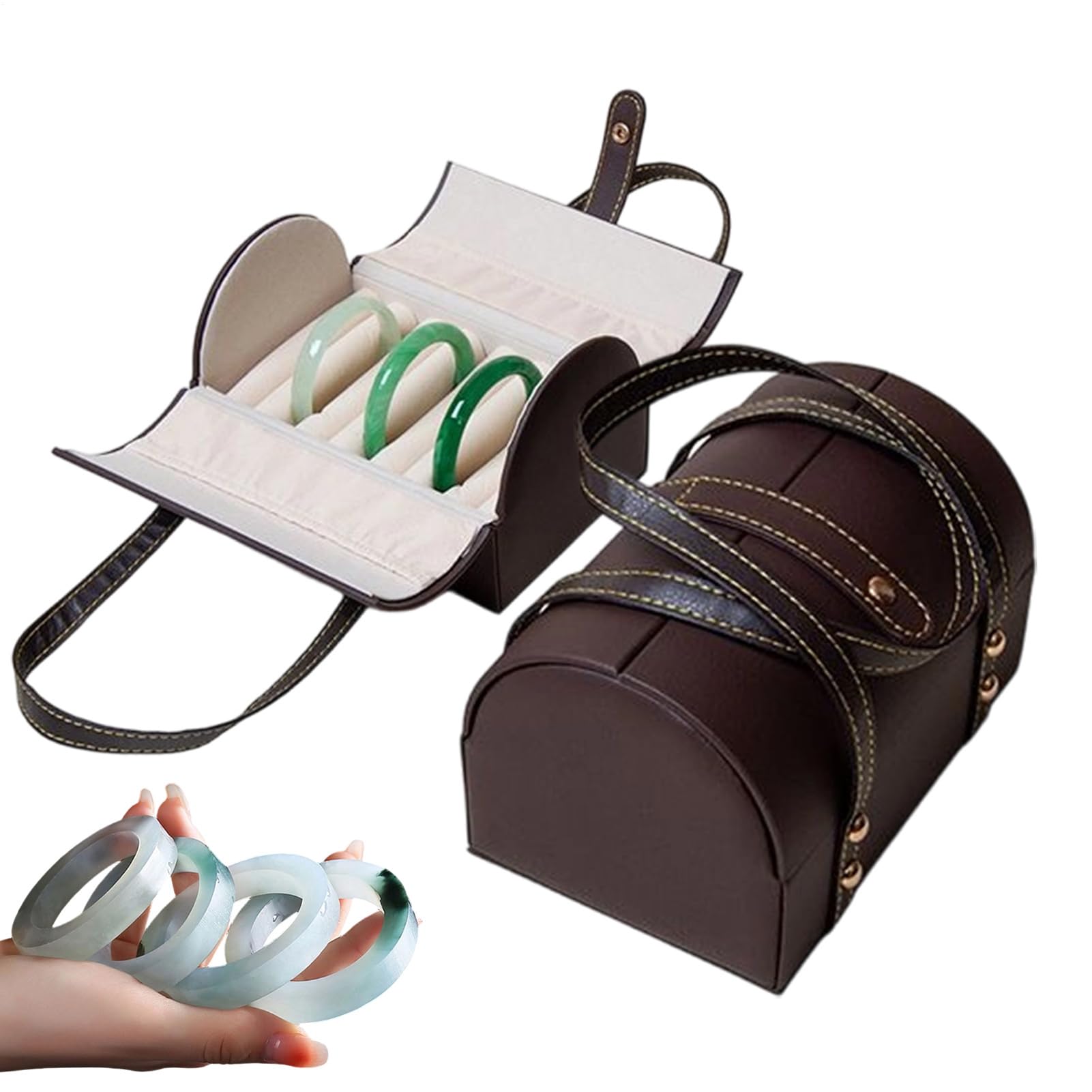 Soporte para relojes y estuche para joyas portátil para evitar pérdidas en viajes