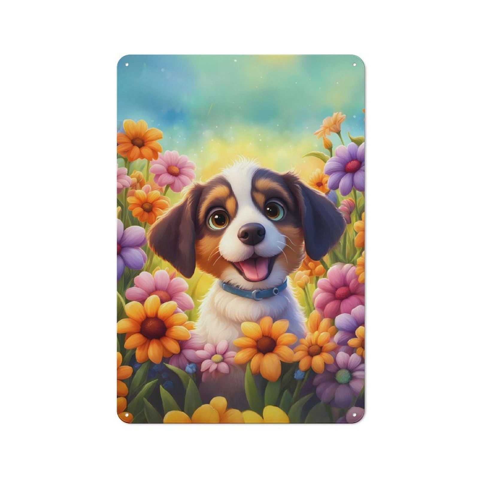 Junmoney Dog Retro Tin Wall Plaque 30X20cm Featuring For Garage Wall, For Vintage Wall Decor Fans, For Themed Room Decoration