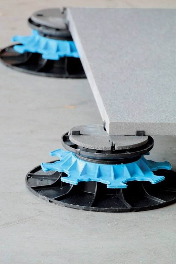 Jouplast Outdoor Tile Adjustable Pedestal Risers 50 To 80mm | Outdoor Tiles