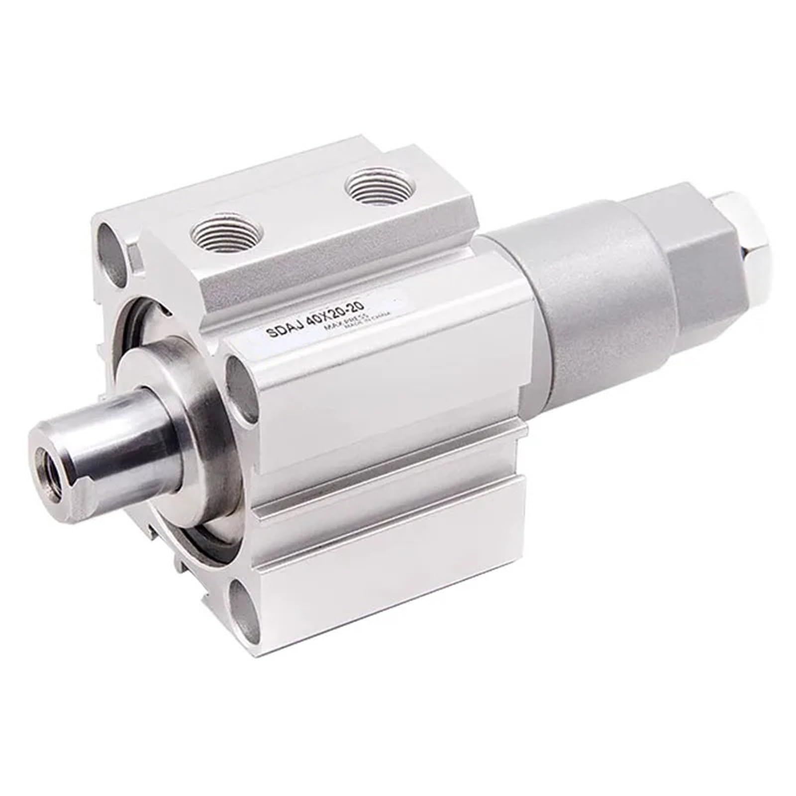 Kompaktowy podnośnik pneumatyczny z podwójnym efektem, regulowany skok, tłok ze stopu aluminium, SDAJ20/25/32/40/50/63/80/100(Stroke 40-10 mm, otwór 32 mm)
