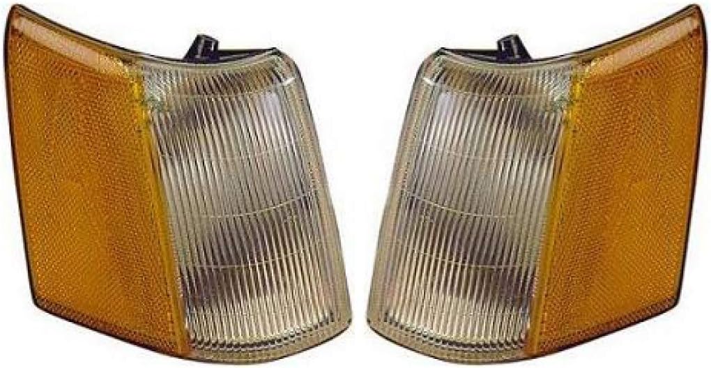 For 1993-1998 Jeep Grand Cherokee Pair Park/Signal/Side Marker Lights Driver and Passenger Side Unit; park/marker Assembly; side of headlamp mounted CH2520121 CH2521121 | 56005105, 56005104