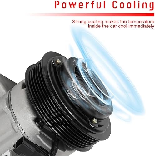 Miniatura 3 de cciyu Compresor de CA para 2007-2008 apto para Ford F-150 4.2L reemplaza CO 10909C AC compresor para automóvil