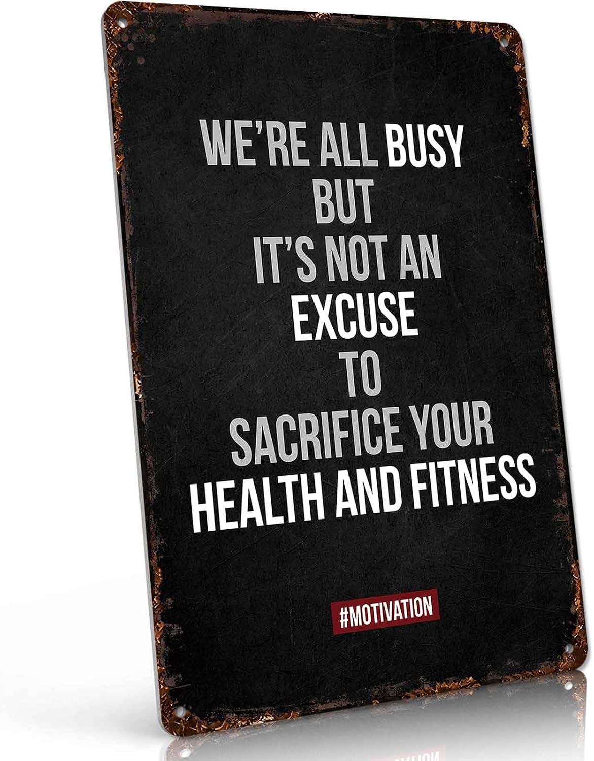 Health And Fitness Motivation Metal Sign 8 x 12 Inch