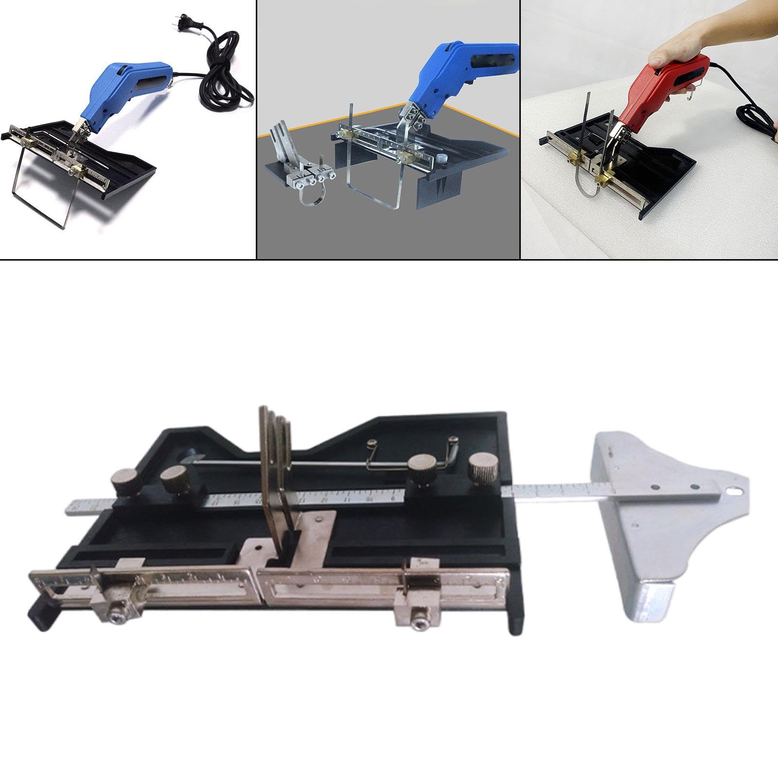 Foam Cutter Eléctrico para Espuma Ranurador Cuchillo Caliente Herramienta Compacta Portátil con Regla Precisa Adecuada para Proyectos de, G07, Individual