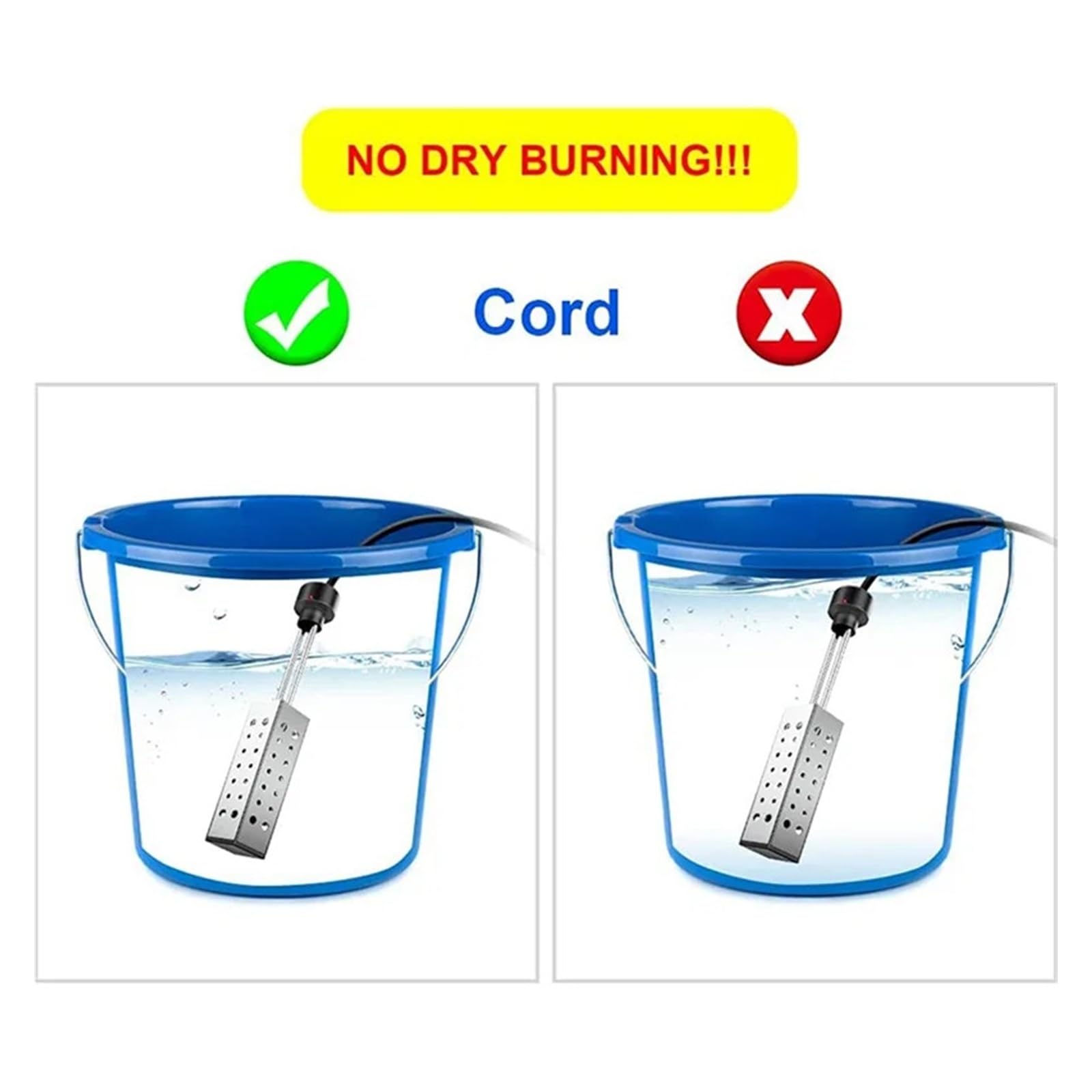 Wassererhitzer, 1500W Tauchsieder, Poolheizung mit automatischem Timer, Sichere