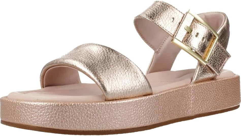 Clarks Damen Ledersandalen “Alda Strap” – Metallisches Kupfer - Größe: 36 EU