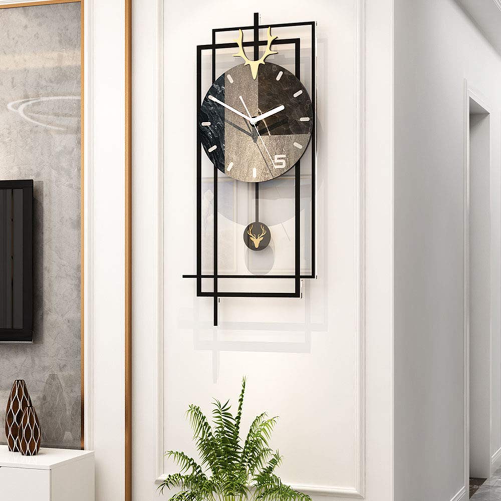 XJBTBA Orologio da parete da giardino per esterni - Impermeabile grandi numeri arabi da 60 cm in ferro battuto con quadrante aperto in metallo Orologio vintage resistente alle intemperie per montaggio