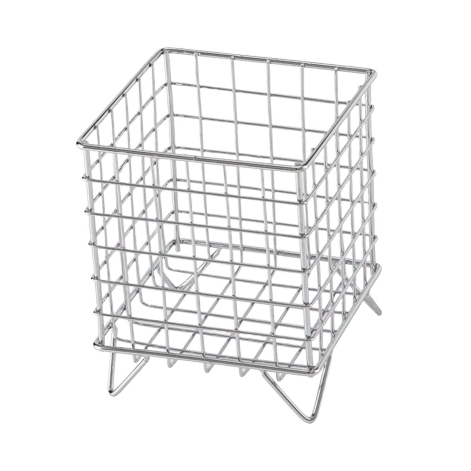 BNF® Iron Storage Basket Desk Organizer for Bathroom Office Supplies Vanity Table Silver|Home & Garden |Household Supplies & Cleaning|Home Organization|Storage Boxes