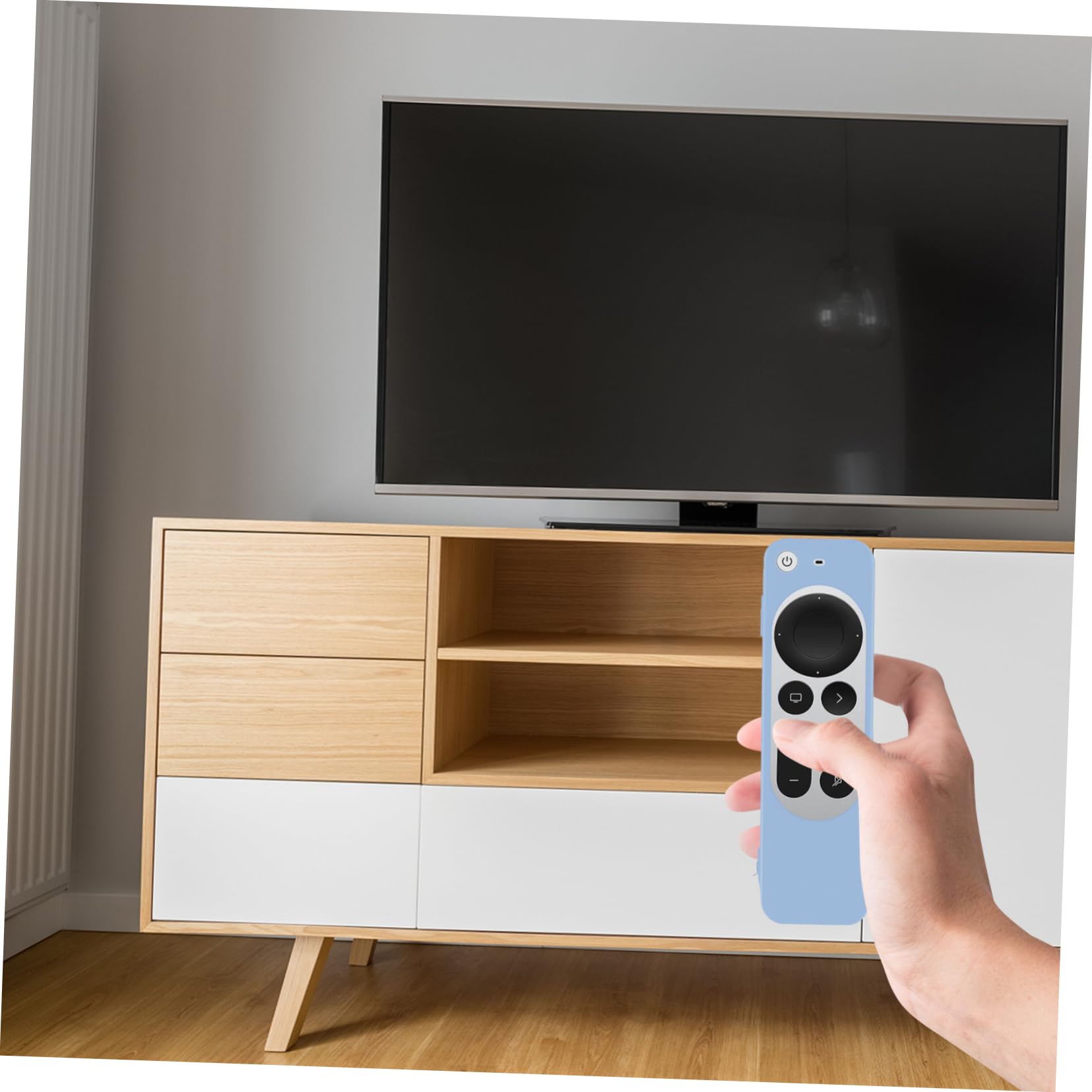 HOMSFOU 5pezzi Copertura Protettiva Per Telecomando Tv Custodia Antishock Con Laccetto Per Remote Resistente Graffi e Polvere Facile Da Rimuovere Senza Danni Compatibile Con Telecomandi Tv