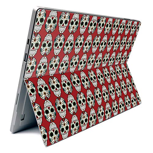 Image of MightySkins Carbon Fiber Skin for Microsoft Surface Pro 7 - Sugar Skull | Textured Carbon Fiber Finish | Easy to Apply, Remove, and Change Styles | Made in The USA