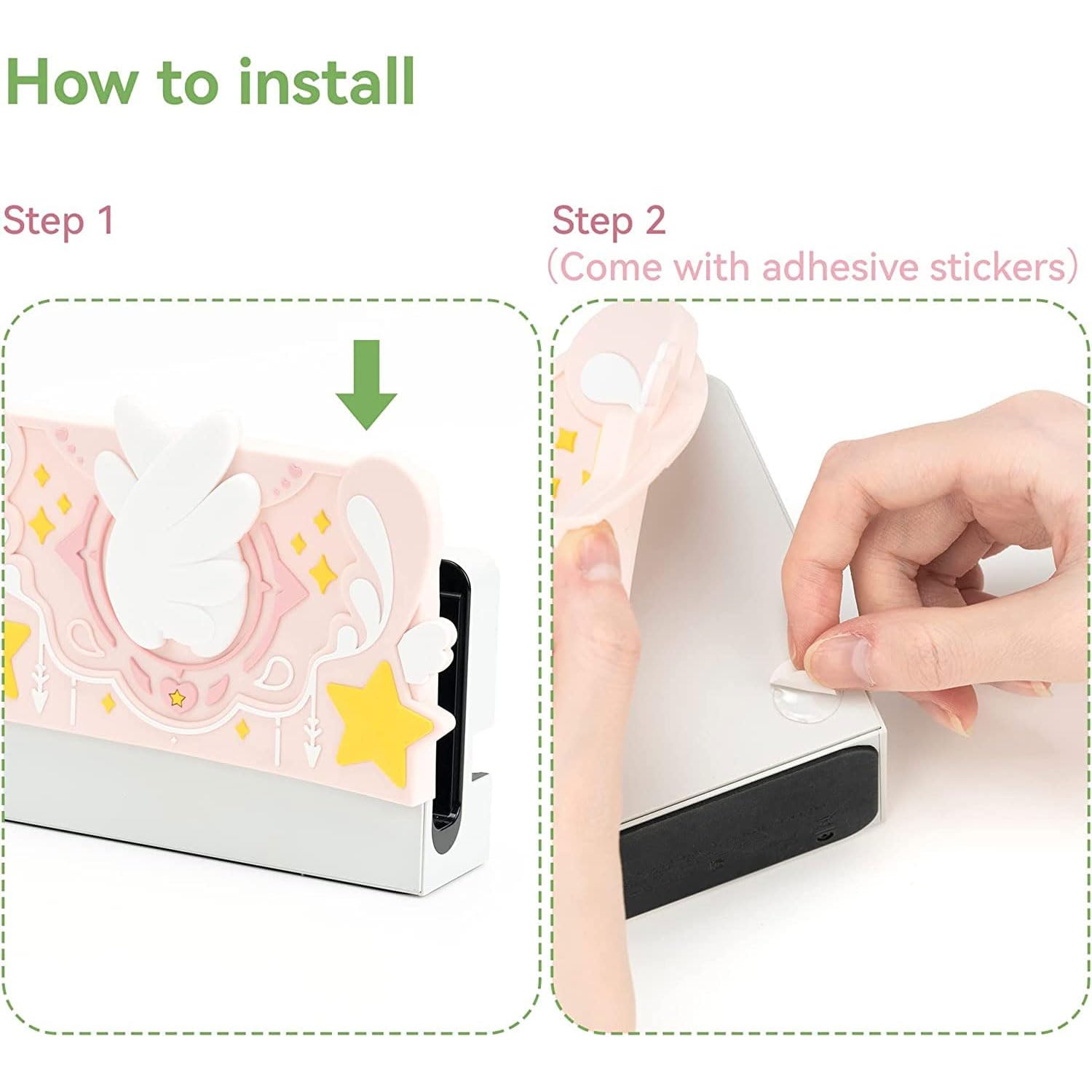 GeekShare Cover frontale in morbido silicone per dock di ricarica per Nintendo Switch, custodia antigraffio per dock per Switch - serie Star Wings