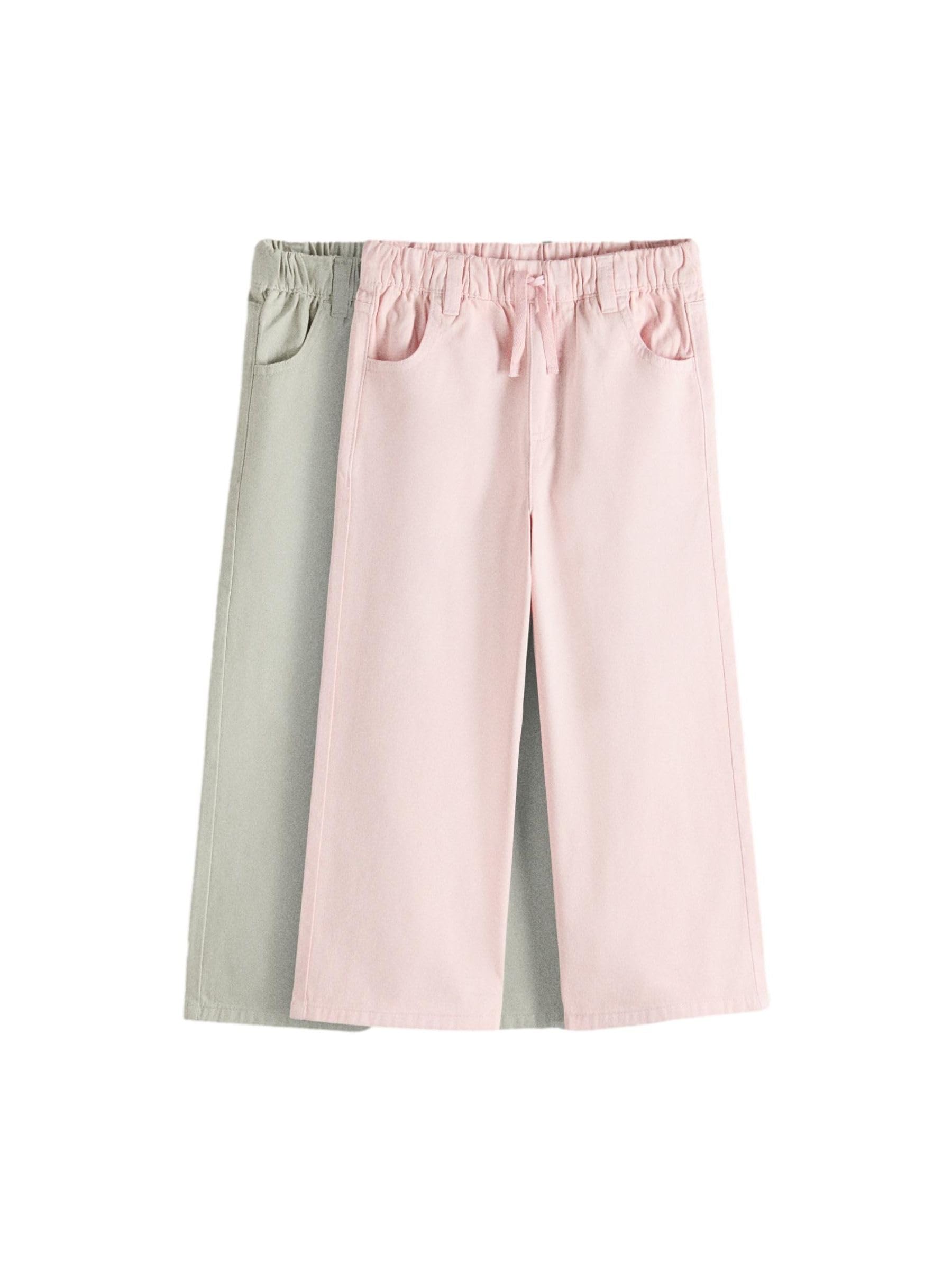 THE SET Ragazza Confezione da 2 Jeans con Elastico e Allacciatura