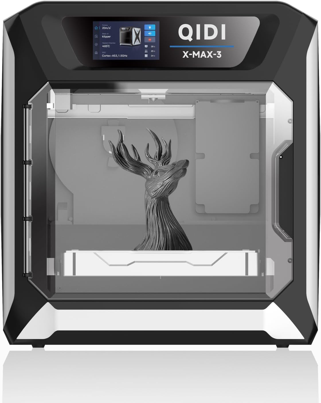 QIDI MAX3 3D Printer, Max 600mm/s High-Speed FDM Printer, Large Printing Size 12.8×12.8×12.4", Core XY All-Metal Structure, Direct Drive Extruder, Auto Leveling, 65℃ Chamber Heat
