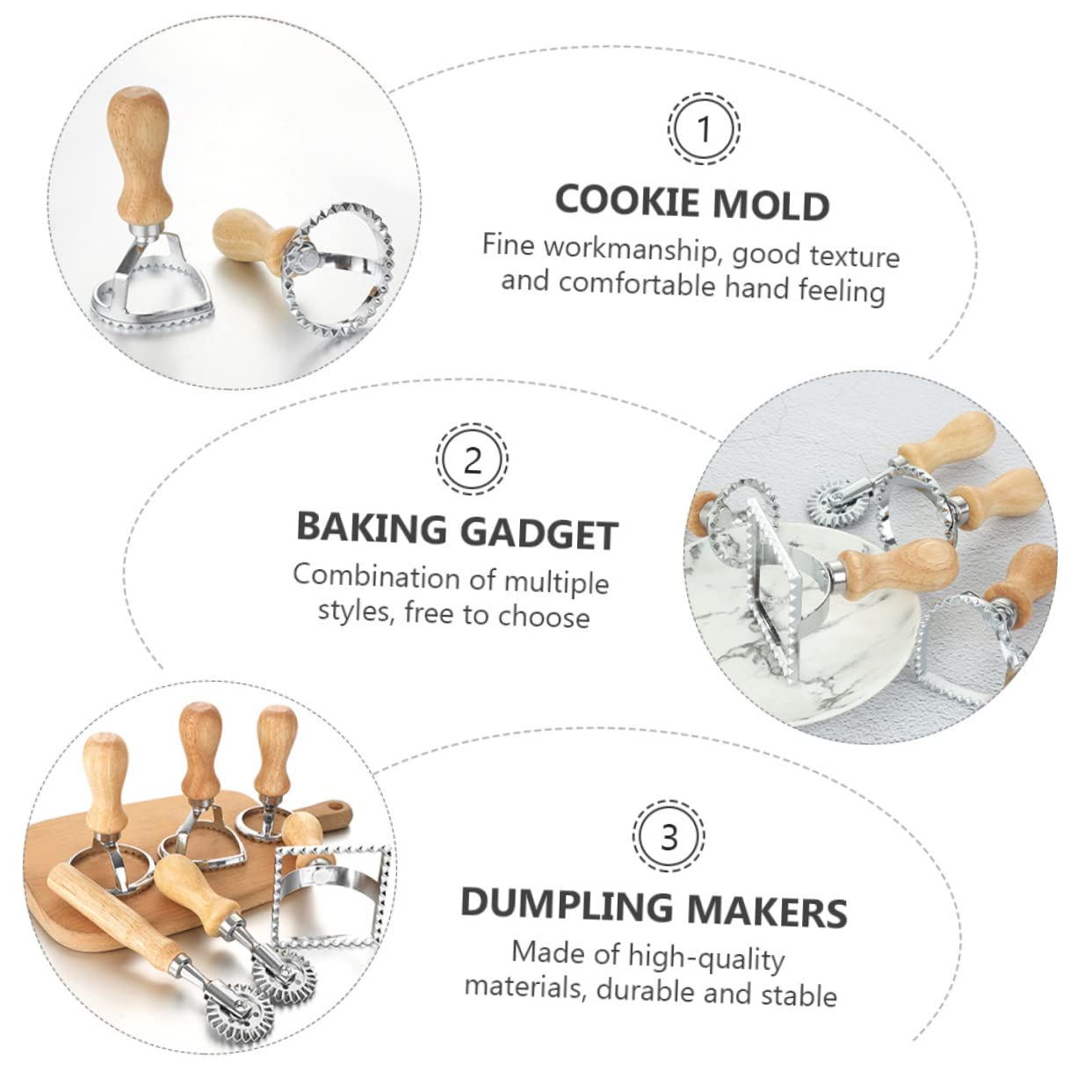 Molde de Galletas de Aleación 4 Piezas, Corte Sencillo para Hornear, Formas Variadas para Pasteles y Masa
