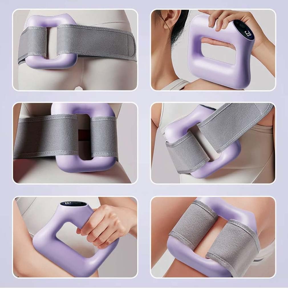 Multifunktionaler Ganzkörper-Faszienring, Ganzkörper-Fettverbrennung und -formung, ergonomisches elektrisches Faszienmassagegerät, Hochfrequenzvibration, einstellbare Massagemodi (Lila)