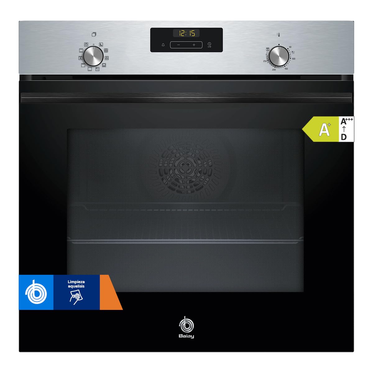 Balay, Horno multifunción, Aqualisis, Cristal negro, 3HB4131X3 | Un horno siempre limpio y sin esfuerzo con el asistente de limpieza Aqualisis.