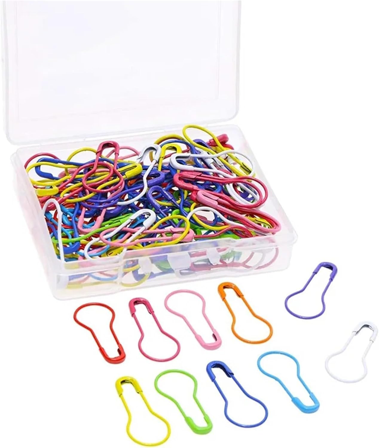 Safety Pins 10Box Metal Gourd Safety Pins DIY Handmade Sewing Tools with Quilting Box(Multi)