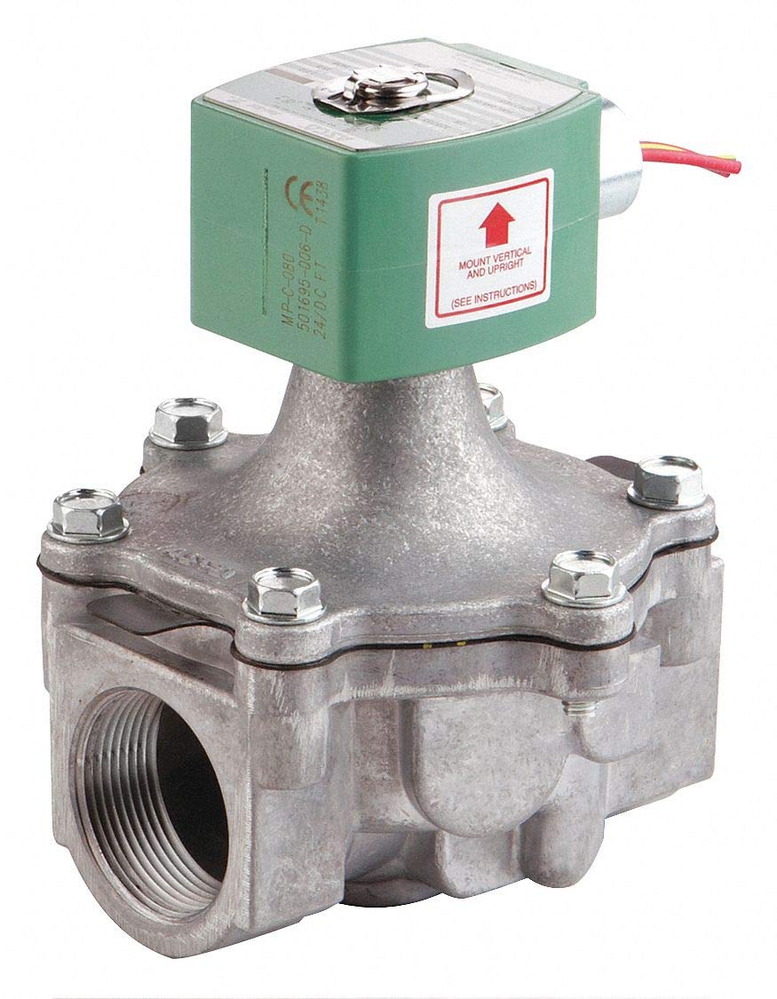 ASCO 8210G002 Solenoid Valve – 1/2" NPT, 2-Way Normally Closed, Brass Body, 120V/60Hz, Nitrile Seals, 4 Cv
