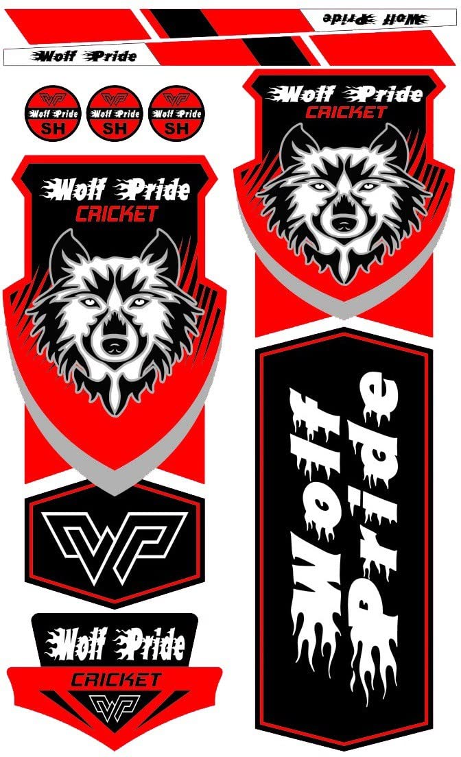 WOLF PRIDE Classic Red Cricket Bat Sticker (Red) (B0C1H5KSVV) Amazon Price History, Amazon Price Tracker