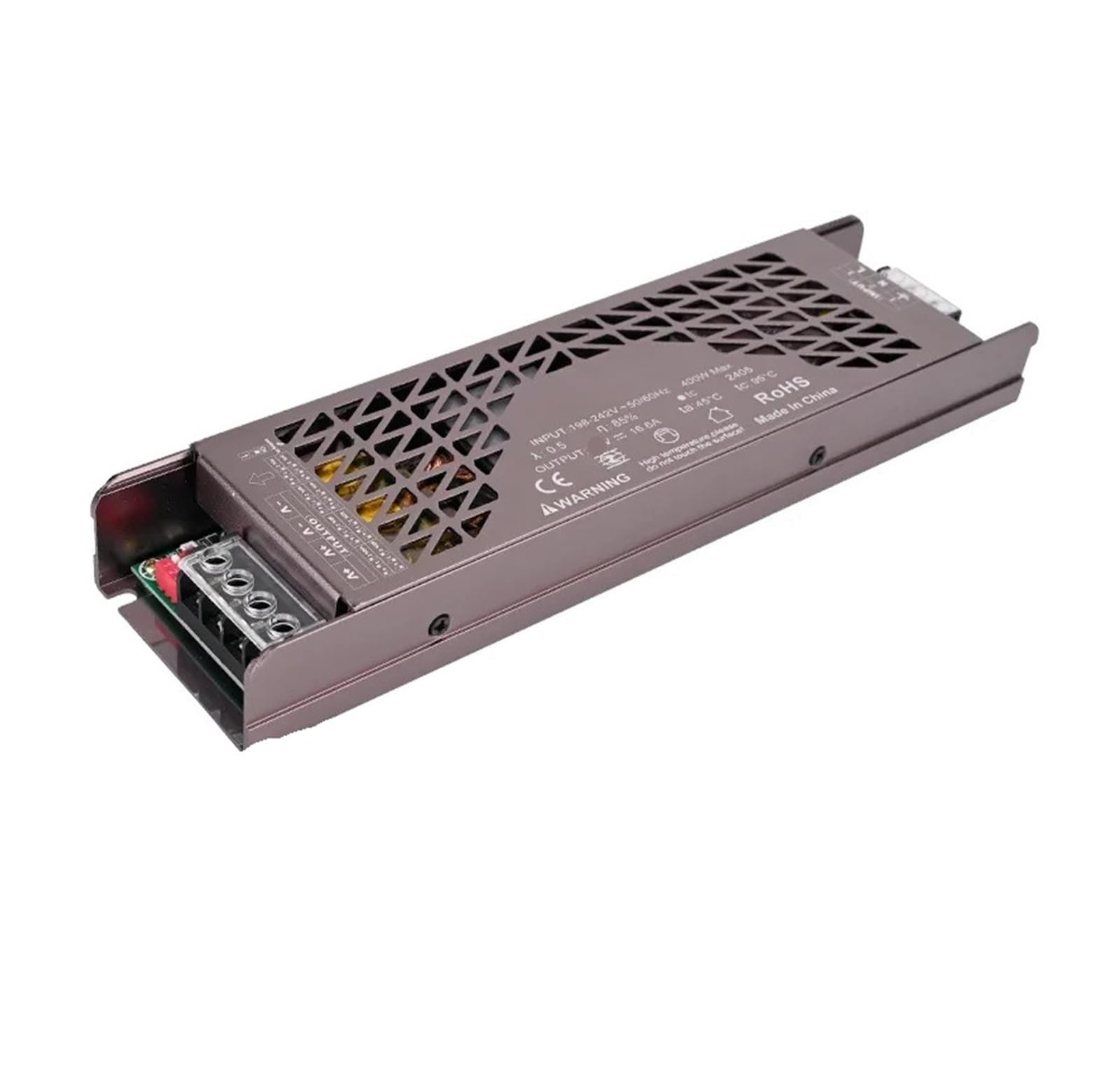 PWANUIGTE Adjustable LED Lighting Transformer Ultra-Thin Power Supply 60W 100W 150W 200W 300W 400W DC12V 24V(400W,24V)