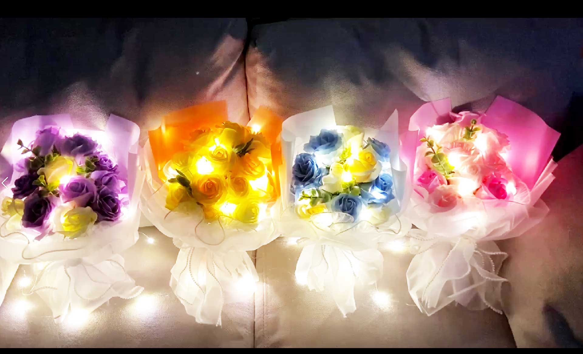 Amazon 光る Led ライト 付き ソープフラワー 花束 バラ 造花 可愛いくま 誕生日 母の日 父の日 母のひプレゼント お祝い 女性 退職祝い 結婚祝い 花 発表会 フラワー ブーケ 石けん あすつく対応 造花 オンライン通販