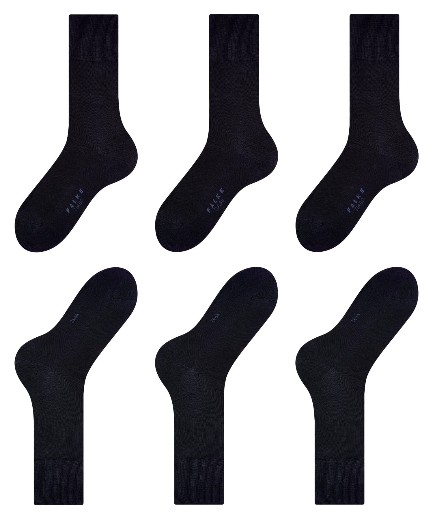 FALKE Mężczyźni Skarpety Tiago Multipack M So bawełna fil d´Écosse jednokolorowe 3 Pak, Niebieski Dark Navy 6375, 43-44