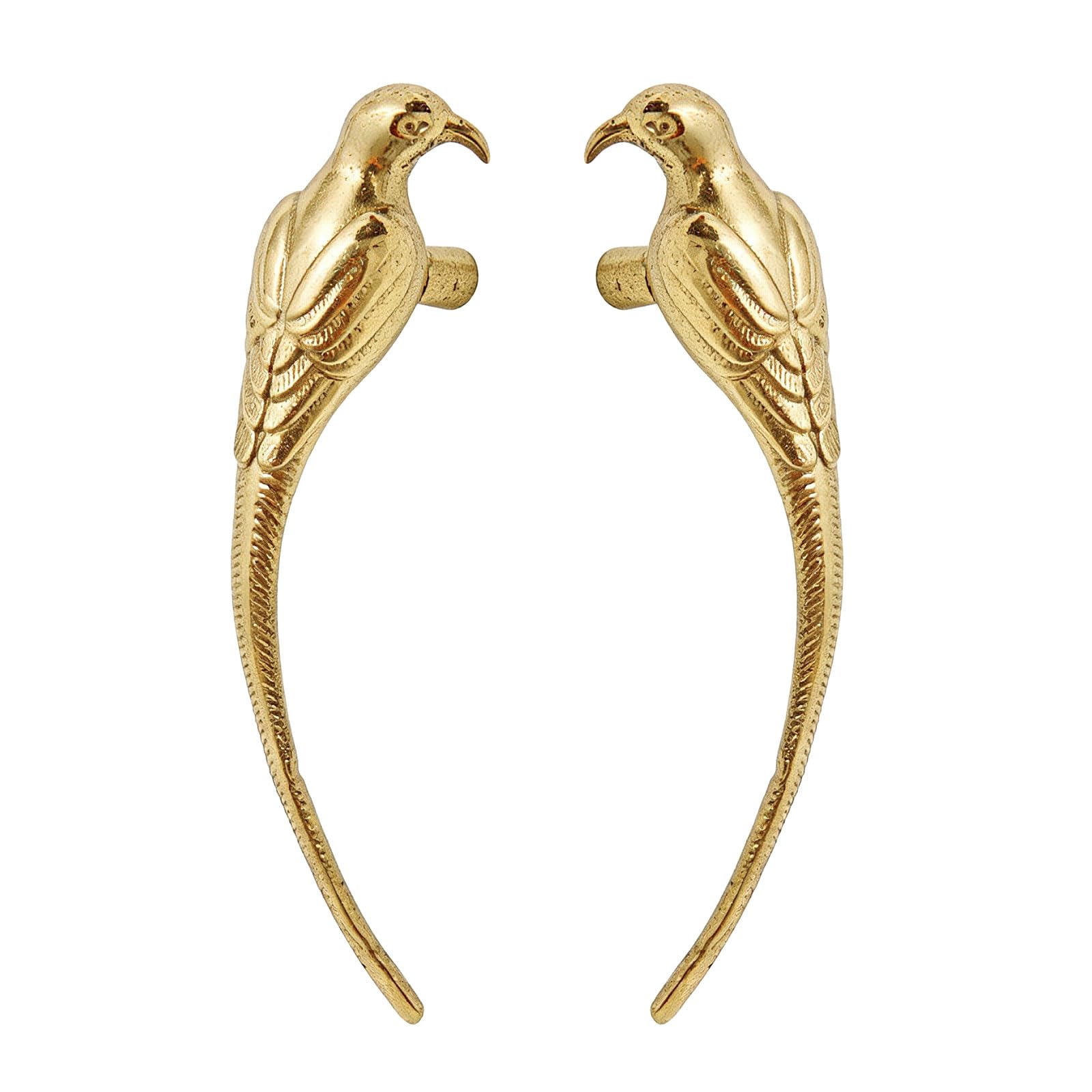 Panfhgfg A Pair Modern Golden Magpies Shape Dresser Pull Stylish Metal Handle For Cabinets And Closets Replacement Knob Metal Knob
