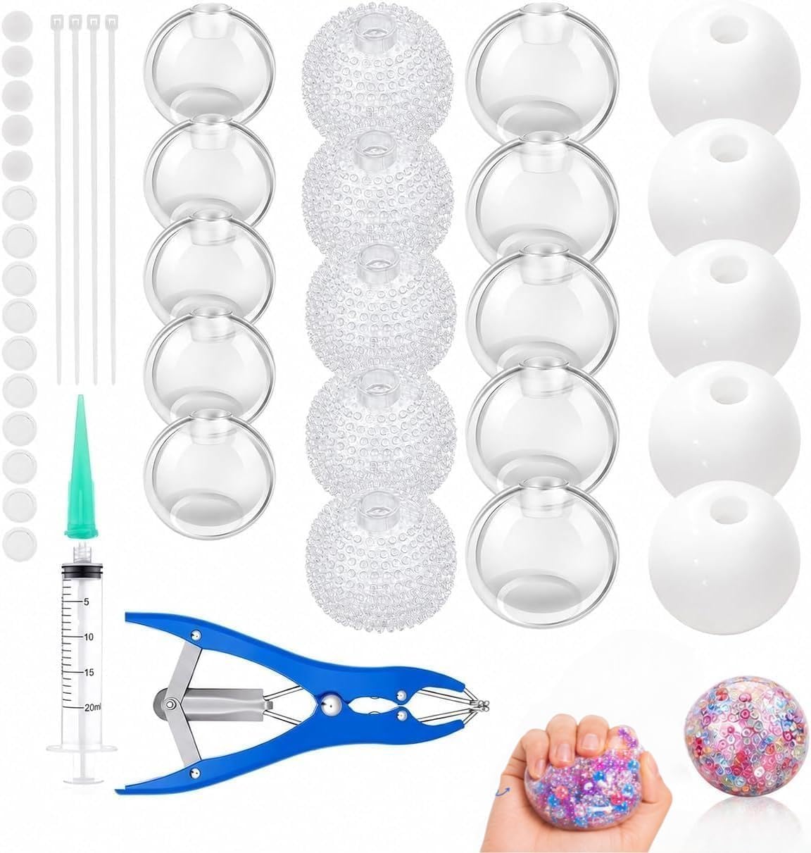 20PCS Squishy Making Kit, DIY Stress Ball Making Set Empty Squishy Skins — image 1