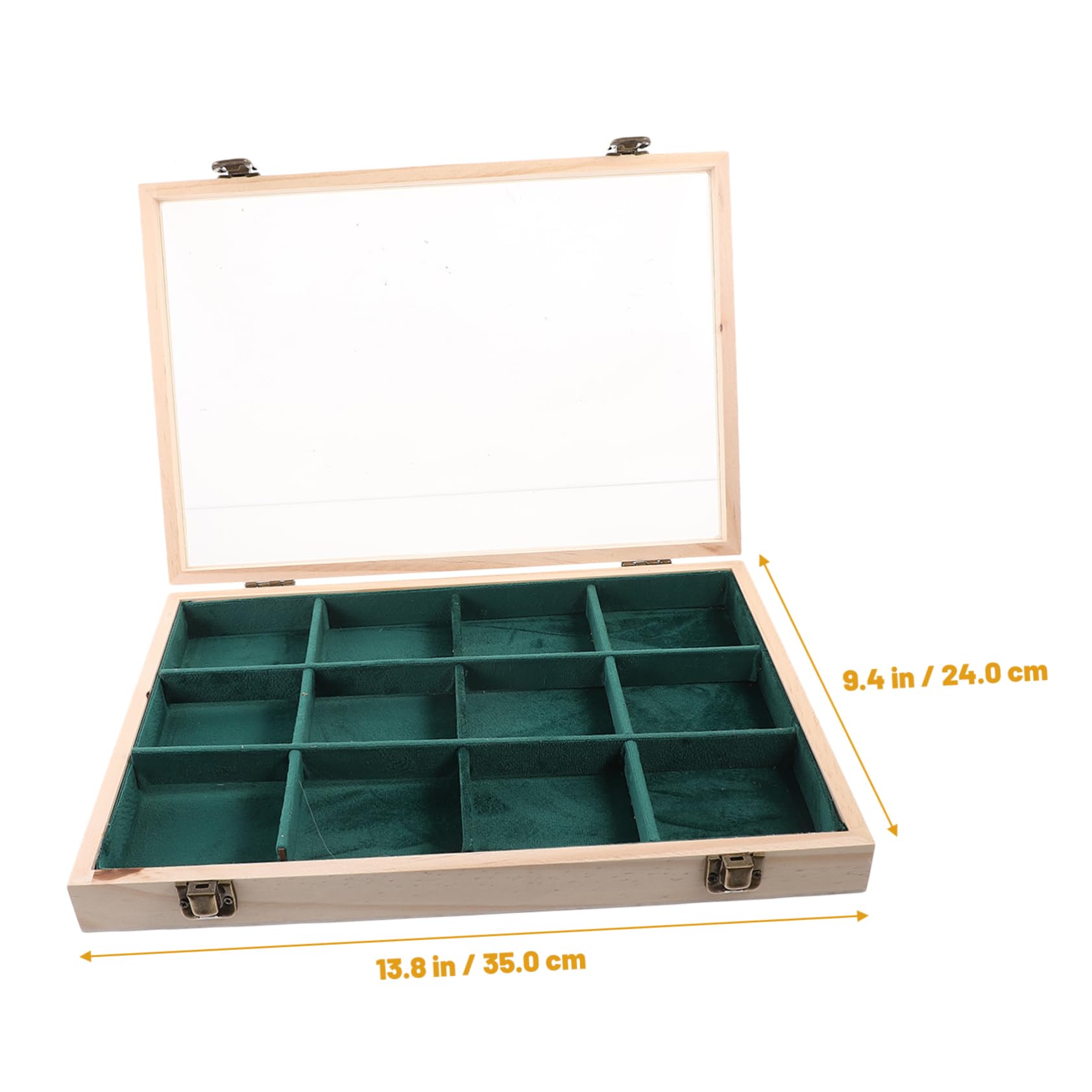 PRETYZOOM Boîte à Bijoux Organisateur Avec Couvercle Présentoir Transparent Pour Colliers Bracelets Boucles Oreilles Rangement Élégant à Compartiments Pour Maison Et Voyage