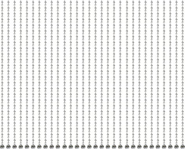 7Rock Crystal Glass Height Adjustable Octagonal Strings Bead Hanging Curtain with 30mm Crystal Drop Ball (7ftx30 String) (210 Feet) (Transparent Color)